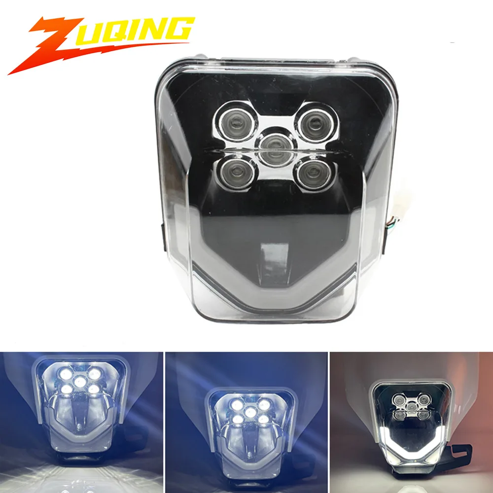 Off-Road Motorcycle LED Headlight Bulb, 35W 4000LM Conversion Lamp Core, 12V Front Light Replacement for Enduro and Trail