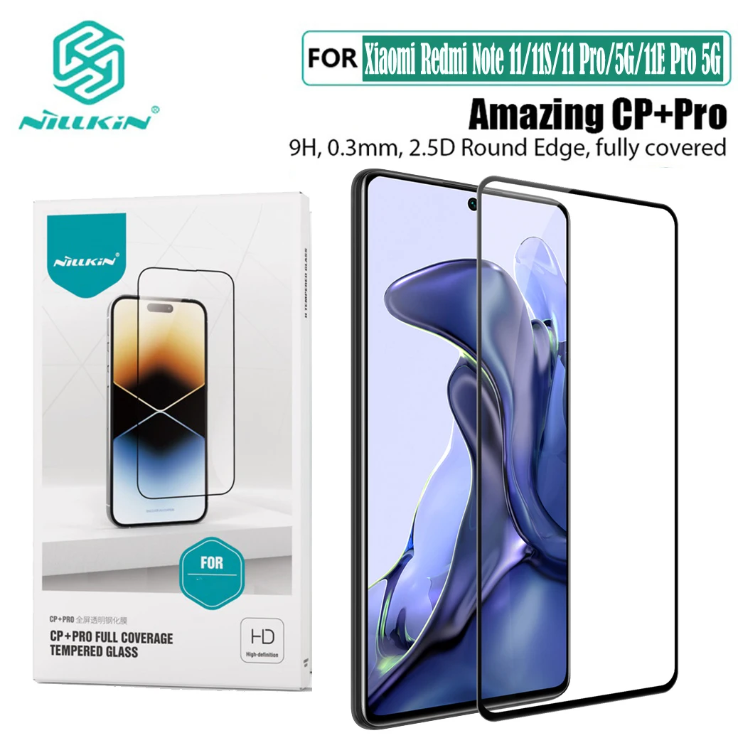 For Xiaomi Redmi Note 11 Pro Plus 11E Pro 5G Global Tempered Glass Nillkin CP+PRO Fully Screen Protector For Redmi Note 11 11S