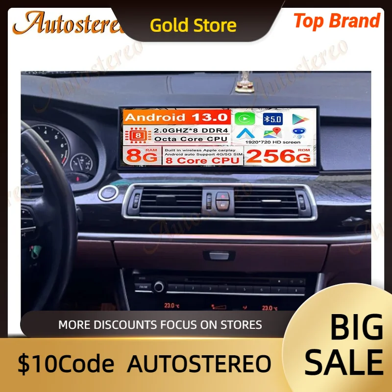 

ID8 14.9 Inch Android13 Carplay For BMW 5GT Series F07 2009-2017 Car Multimedia Player GPS Navigation Auto Radio Screen Headunit
