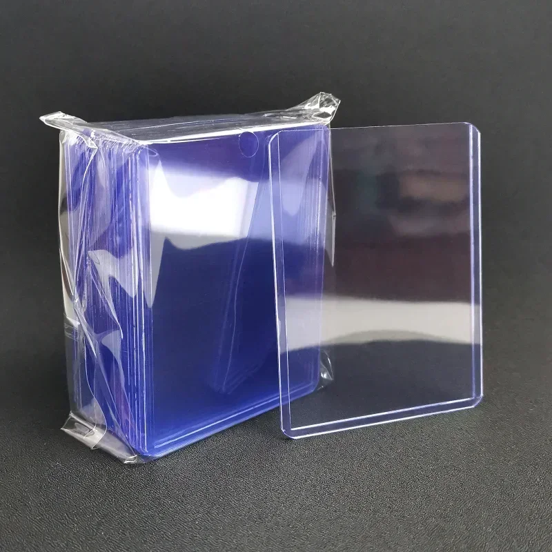 100-1Pack 35PT Transparent Card Sleeves PVC Hard Plastic Game Cards Holder Cover for Collectible Trading Cards