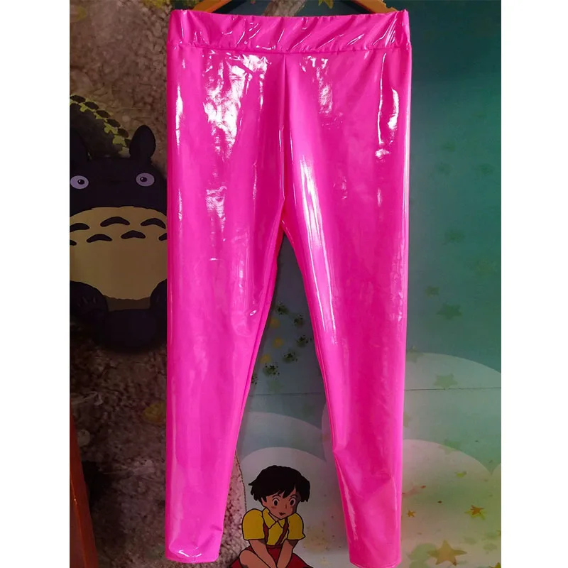 

Мужские и женские кожаные облегающие брюки-карандаш с мокрым эффектом, бесшовные блестящие леггинсы из искусственного латекса с высокой талией, сексуальные тонкие брюки из искусственной кожи