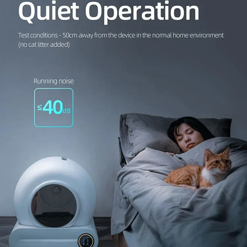 Automatic cat Litter Box Smart Large Capacity Cat Litter Box Semi-enclosed Smart closed roller Cat Toilet APP Remote Control