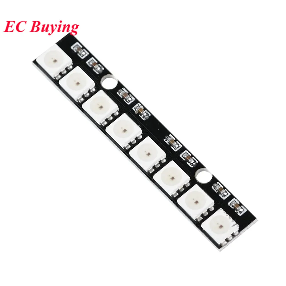 10/5pcs/1pc 8 Bit Channel WS2812 5050 RGB LED Lights Built-In Full Color-Driven Development Board 8Pin DIY Kit For Arduino