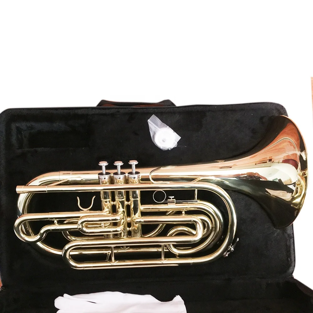 

High Quality Bb Gold Marching Trombone Brass Body Professional Wind Instrument For And Training JYMTB1311