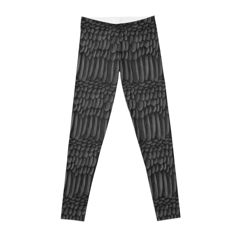 

Black Feather Mantle Leggings Fitness woman sports woman gym gym clothing Womens Leggings