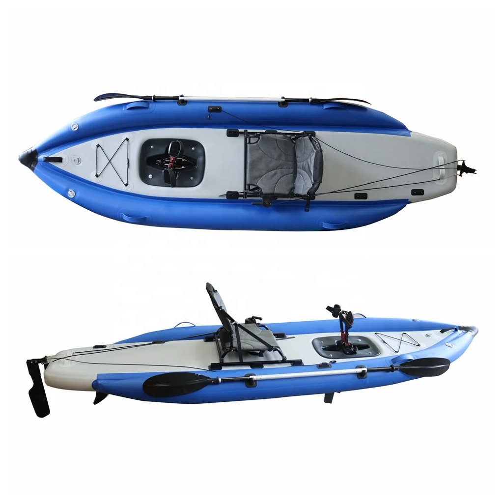 

2023 Hot Sale Popular Lightweight Inflatable Fishing Pedal Kayak PVC Material 1 Person 12FT Pedal Drive Kayak for Sale