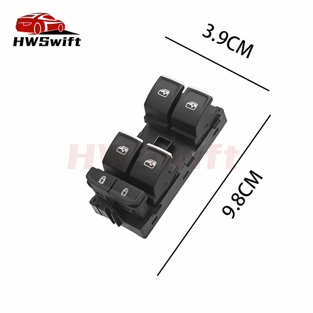 10Pins Car Power Window Master Switch Control 5G0959857C For VW Golf MK7 GTI Passat B8 Tiguan MK2 For Seat Leon MK3 2013-2018