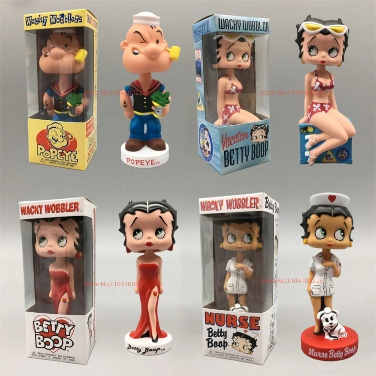 Anime Figure Popeye The Sailor Man Sexy Betty Bobblehead Pvc Statue Action Toy Decorative Doll Model Collectible Gifts﻿