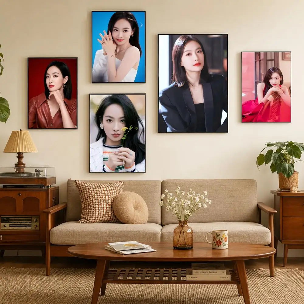 Actress V-Victoria Song Poster Self-adhesive Waterproof Paper Stickers For Wall Decoration In Bedrooms And Bar Rooms