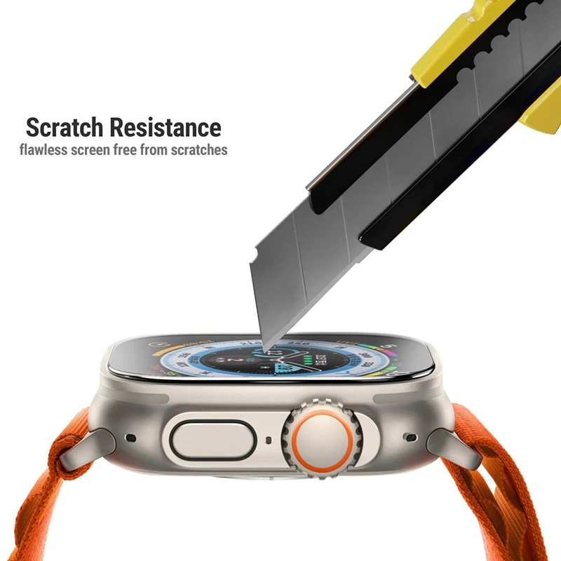 Apple Watch Ultra 1/2/3 49mm용 화면 보호기 1-3개 iWatch Ultra2 Ultra3용 강화 유리 정렬 필름 설치가 용이함