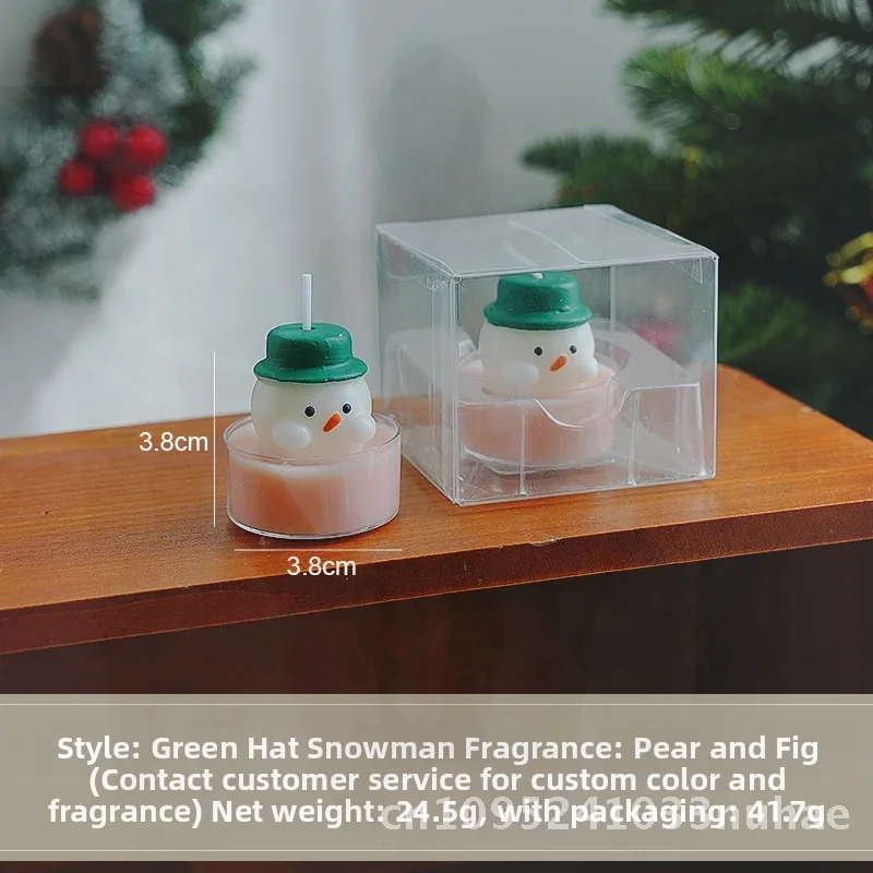 Handmade Christmas Aromatherapy Candle Practical Souvenir Gift Cross-Border Fragrance Customizable Scented Tea Light