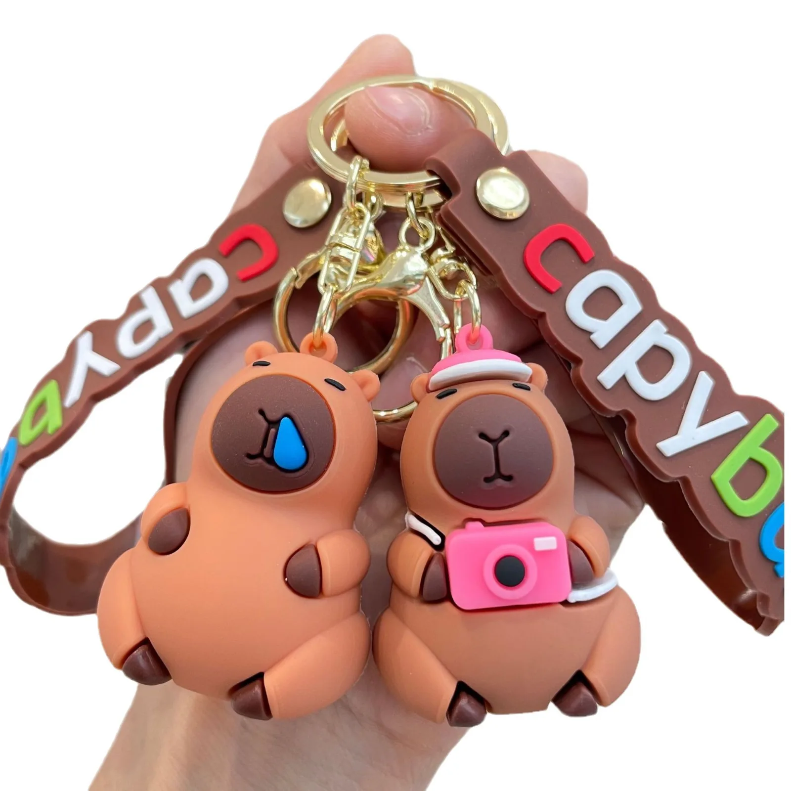 Capybara Rodent Capybara Pvc Pendant PVC Simulation Capybara Capybara Pvc Keychain Cute with Turtle Capibara Anime Keyring