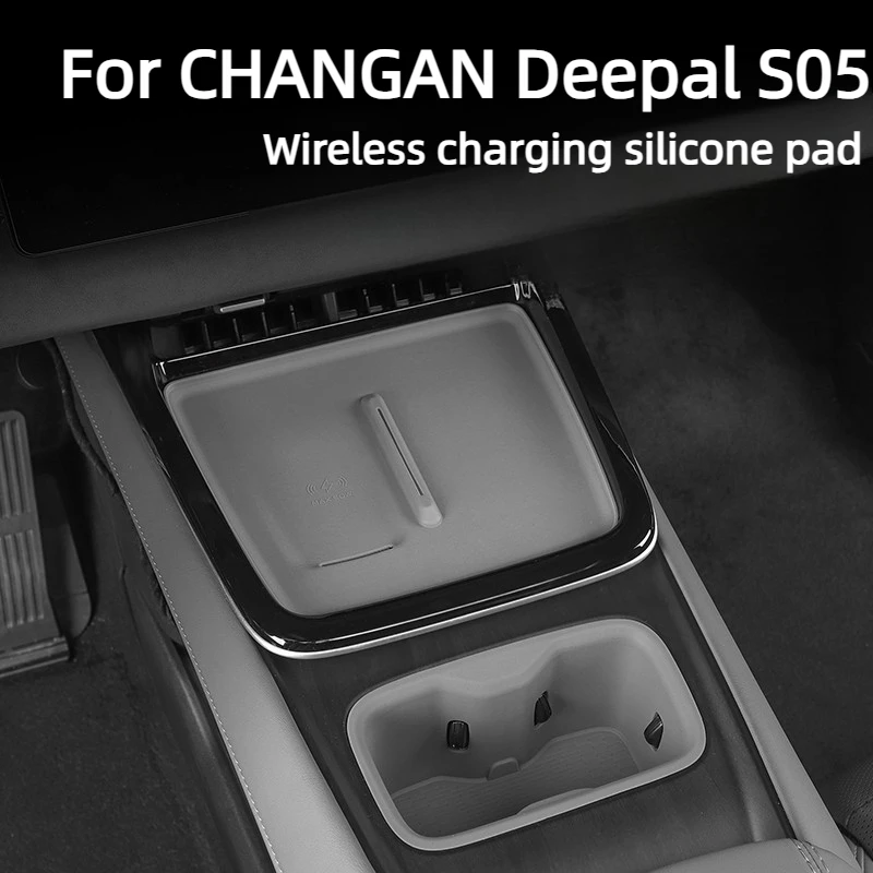 For CHANGAN Deepal S05 2026/2025 Accessories Car Half Wrap Wireless Charger Pad Silicone Anti-Scratch Noise Reduction 2023-2024