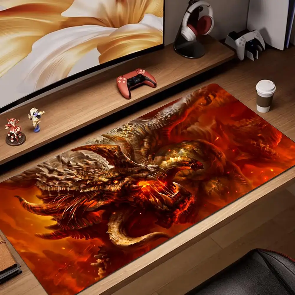 لوحة ماوس Castlevania Giant Dragon، حصير ألعاب XXL، ملحقات الكمبيوتر، وسادات توسيع لوحة المفاتيح مناسبة للعمل واللعبة