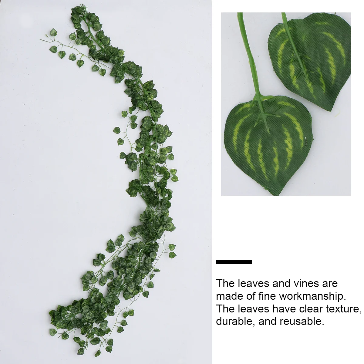 

12Pcs Simulation Leaf Rattan Fake Rattan Ornament for Party Wedding Home Decoration Garden Hanging Vine