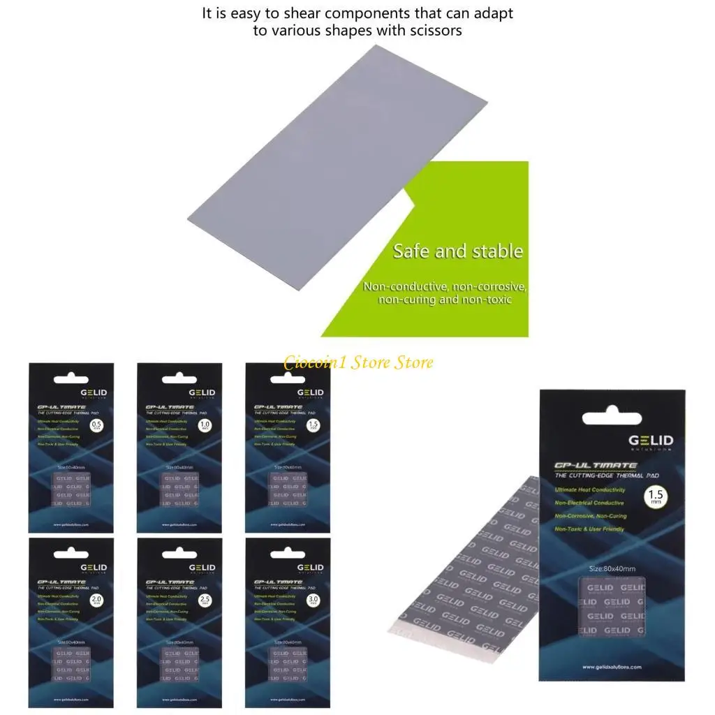

A3PC Silicone Thermal Pad Heat Sink Pad Advanced Heat Transfer Solution for CPU GPU