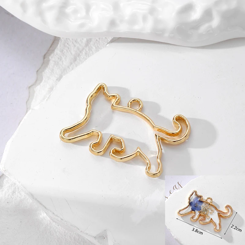 10 قطع لطيف القط شكل قلادة صينية الحافة سحر diy القرط سوار قلادة اليدوية صنع المجوهرات