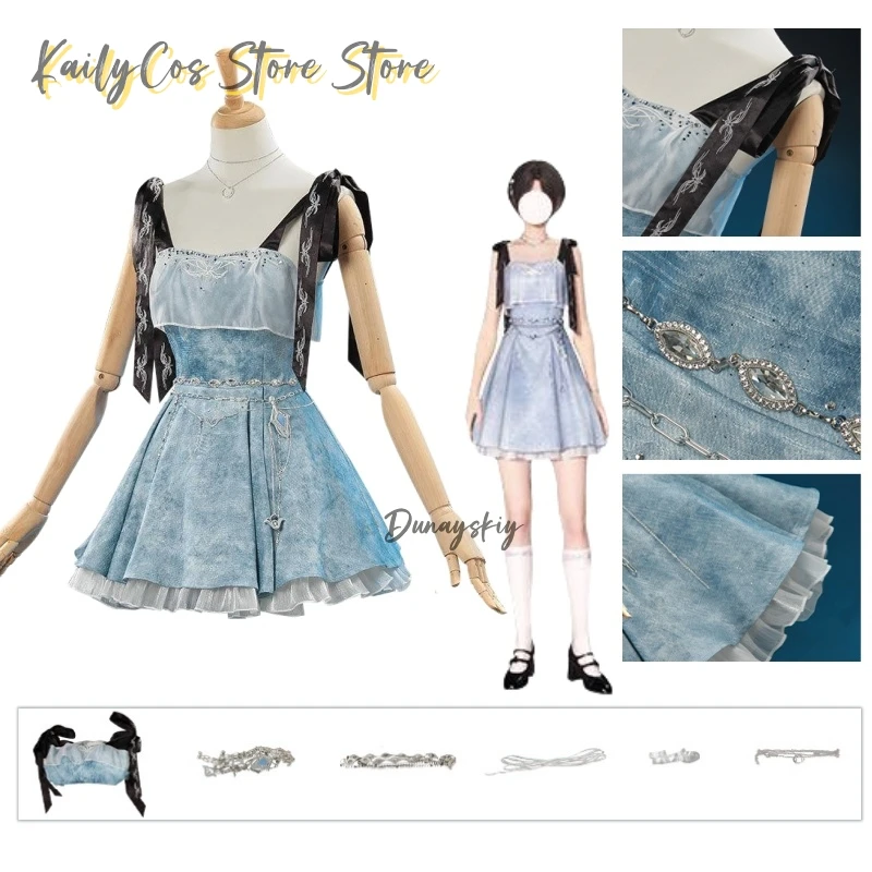 

Игра Love And Deepspace Mc Player Косплей Ся Ичжоу Калб Пара День Рождения Девушка Синий Камзол Платье Костюм для Женщин Юбка Для Девочек