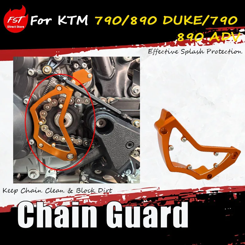 For KTM 790/890 DUKE/790/890 ADV, accessory chain protection cover, small fly cover, engine transparent cover