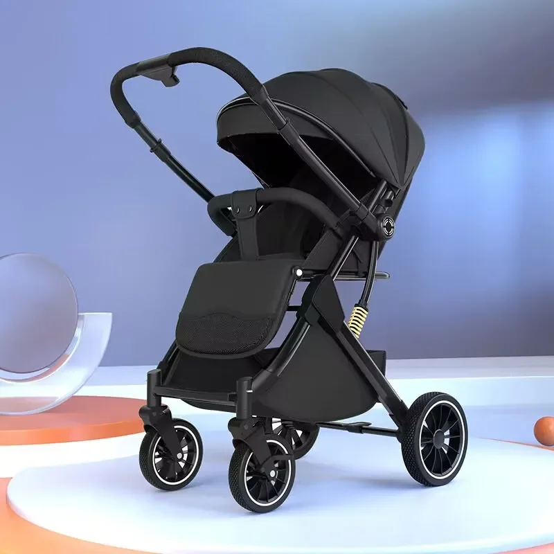 

Baby Stroller Lightweight Foldable Can Sit or Lie Down High Landscape Two-way Baby Stroller for Newborns