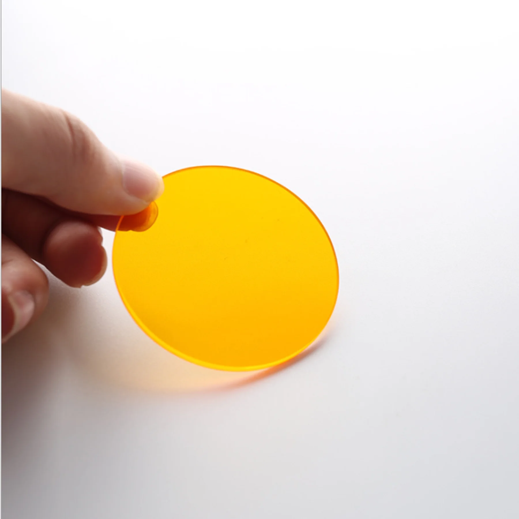 Piastra tonda in vetro arancione dimensioni diametro 42mm taglio UV 535nm filtro passa-infrarossi CB535 GG550 per Flahlight