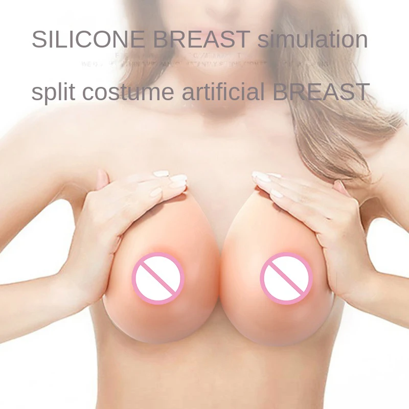 Realistic Fake Breast Forms Cross-dresser Boobs Silicone Adhesive Breast Tits Dedicated Bra For Drag Queen Cross-dresser Shemale