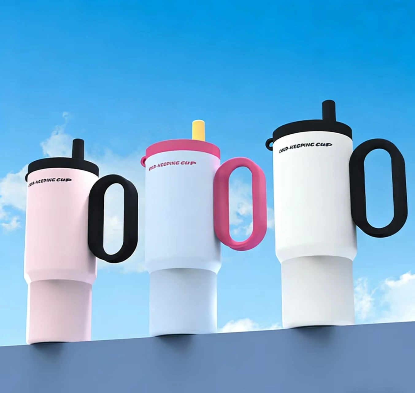 

New 316 Stainless Steel Insulated Cup Large Capacity Straw Cup Car Portable Coffee Mug for Women