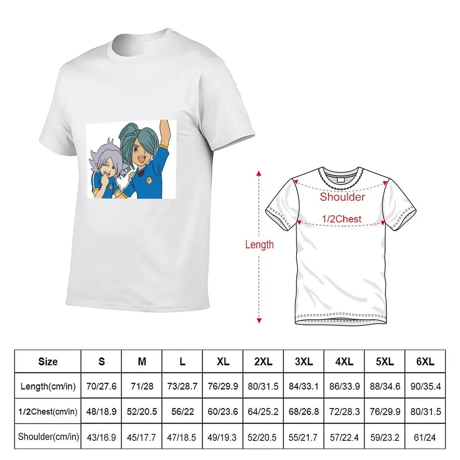 Inazuma Eleven Fubuki and Kazemaru Sticker T-Shirt quick drying shirts graphic custom shirt T-shirts for men cotton