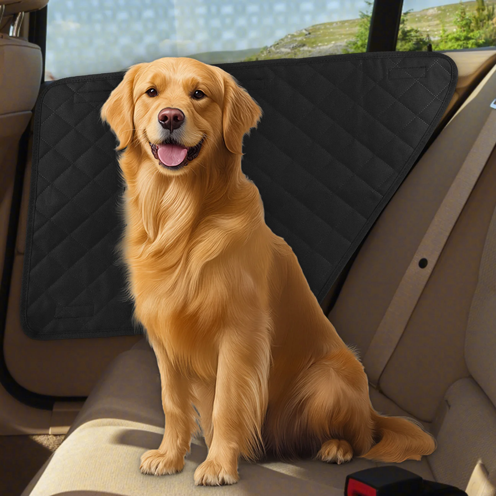2 Stück Oxford Wasserdichte Autotürschoner für Hunde und Haustiere, Waschbare Autotürschutzmatten für PKW, SUV, LKW, Hundereisen