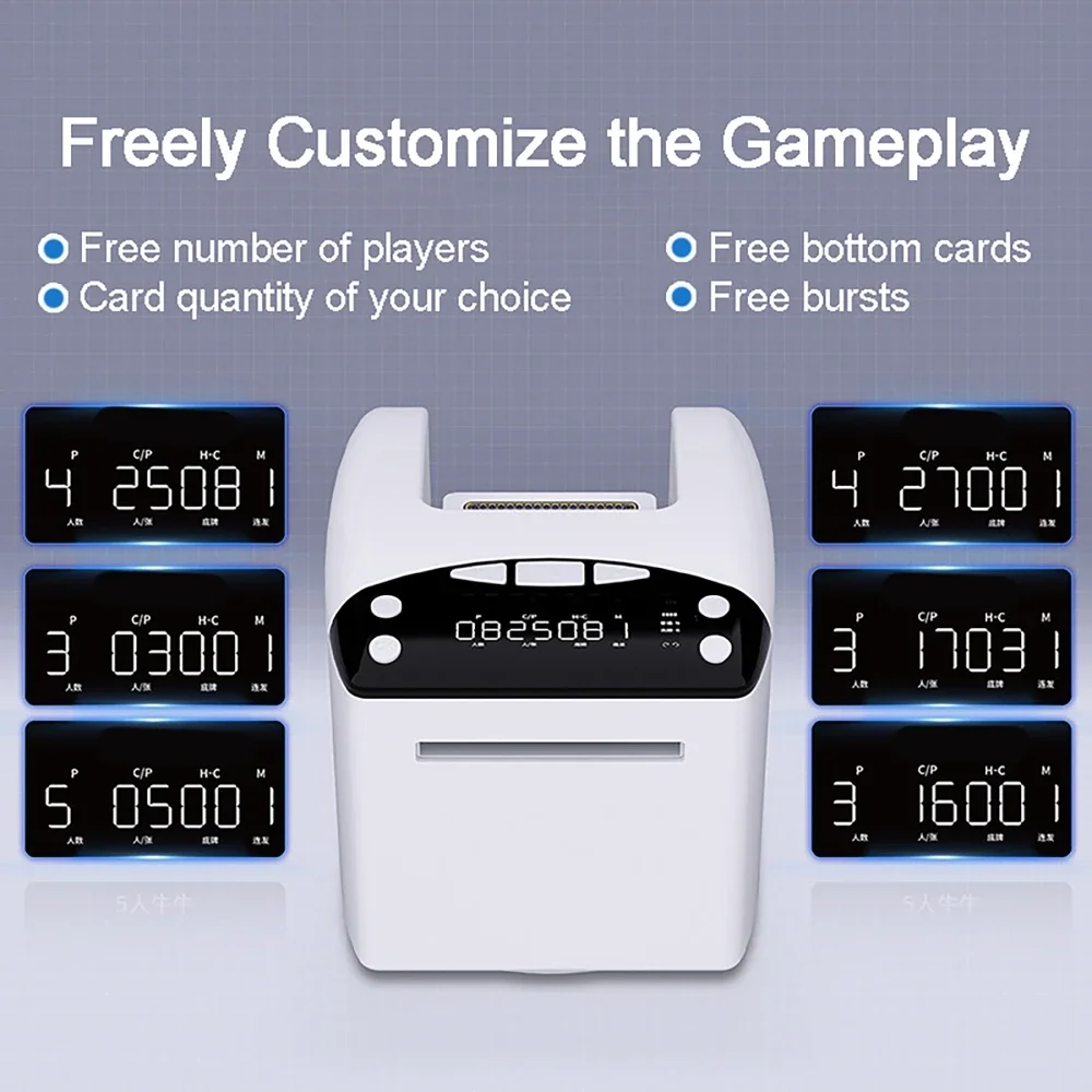 Automatic Card Dealer Adjustable Card Dealing Speed 4000mAh Battery Electric Card Dealing Machine For Outdoor Camping, Parties