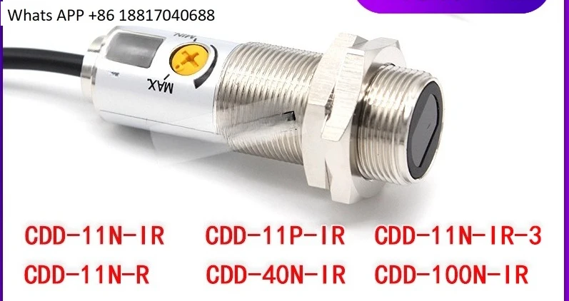 2025-10-9  1pc Photoelectric sensor CDD-11N/3/IR/100/40N/11P inkjet probe M18 cylindrical switch