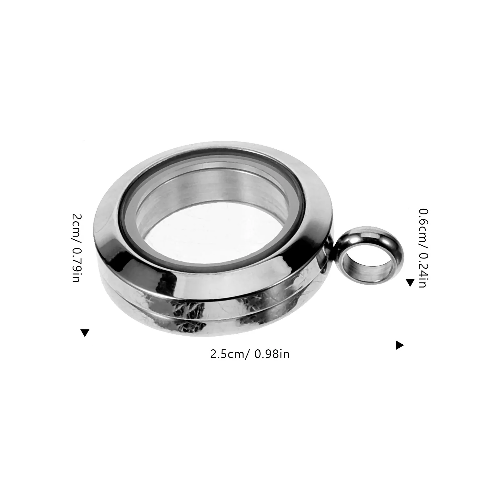 إطار صور معدني قلادة صينية إطار صورة دائري سحر لصنع المجوهرات قلادة حرفية DIY قلادة قوية خفيفة الوزن #4