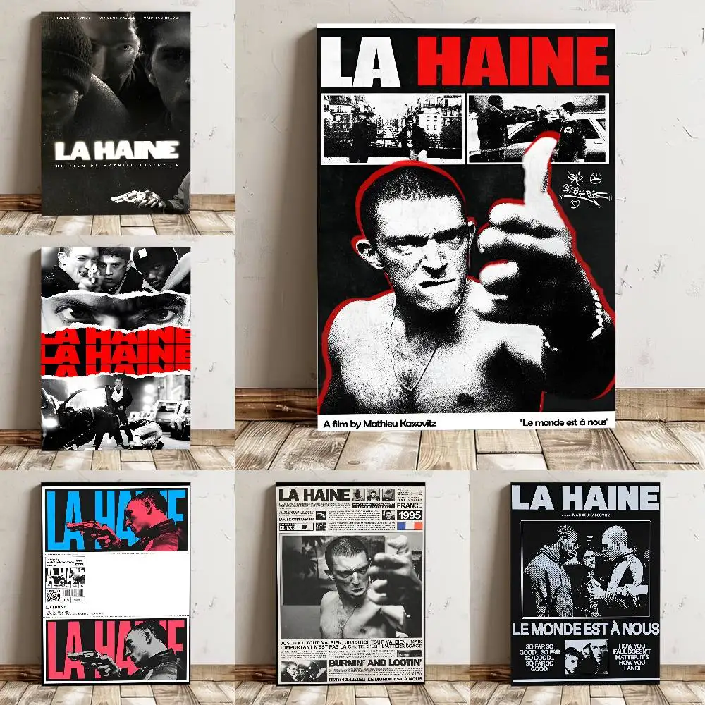 Film La Haine Poster Hochwertiger Druck Wasserdichter Wandkunstaufkleber für Bar Wohnzimmer Dekor Geschenk
