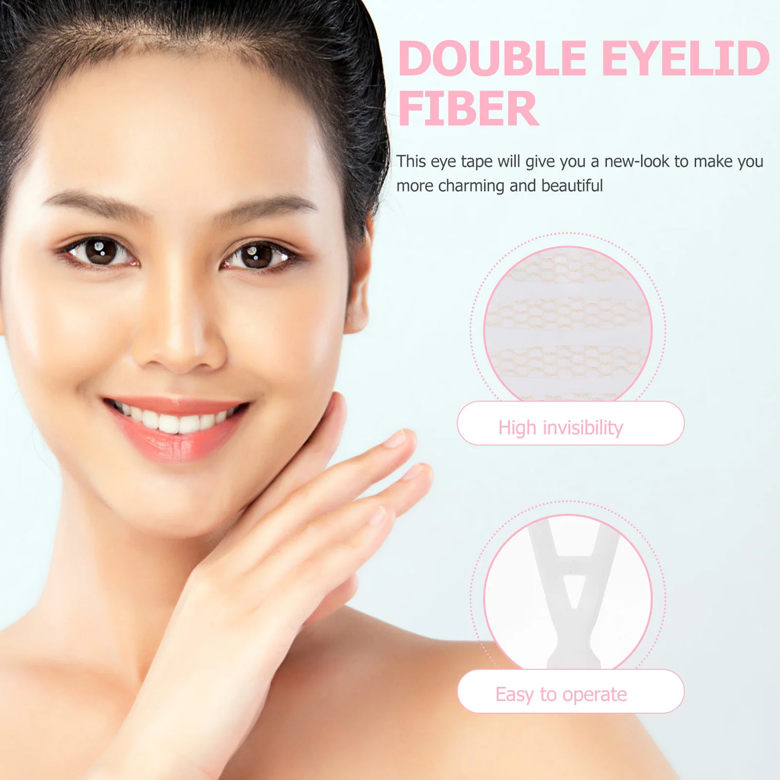 

2Sets Double Eyelid Tape Traceless Eyelid Sticker No Glue Durable Makeup Supplies Eye Makeup Supplies