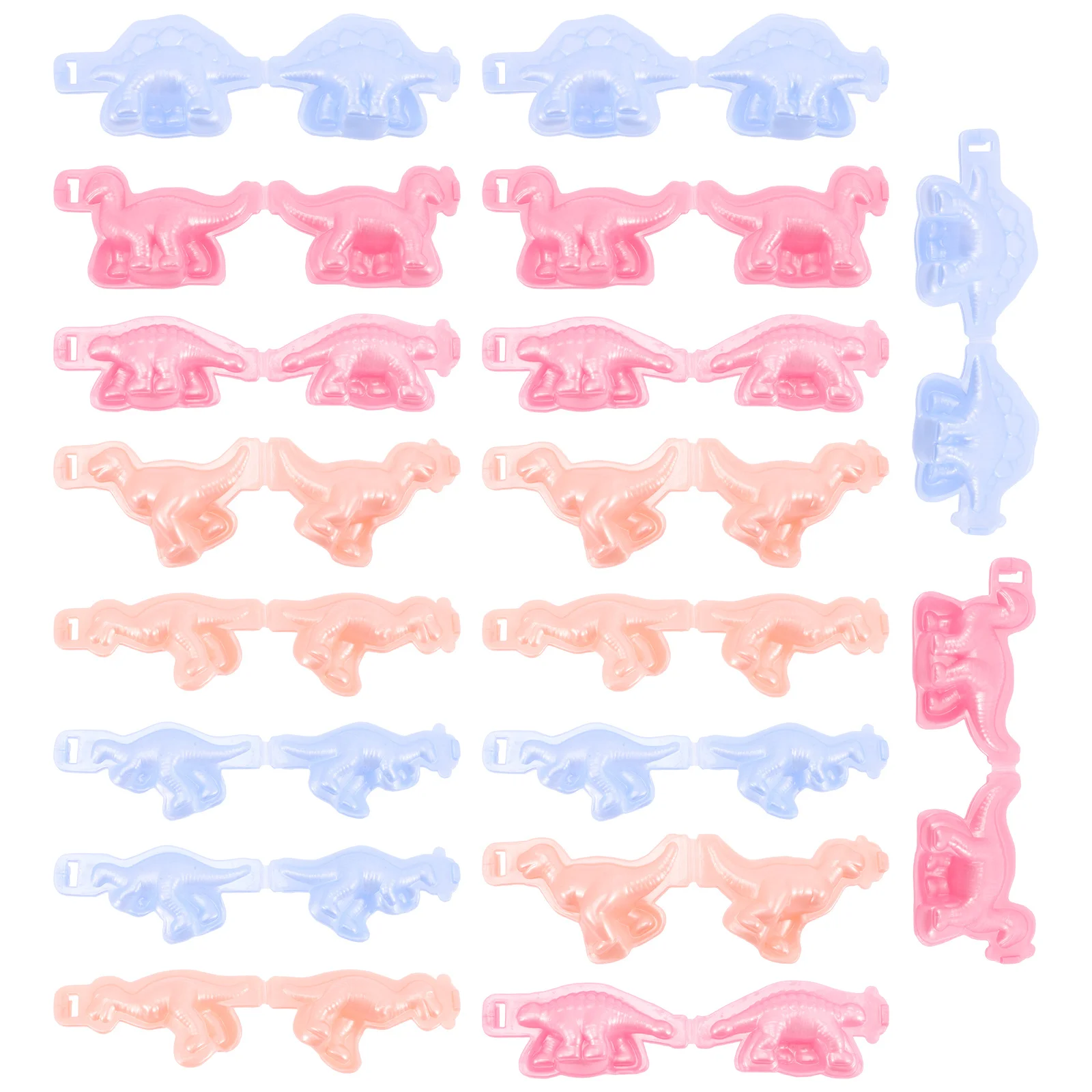 18Pcs Modeling Clay Dinosaur Mold Kit Bright Odorless Dough Creations Tools for Classroom Party Family Fun Craft Projects