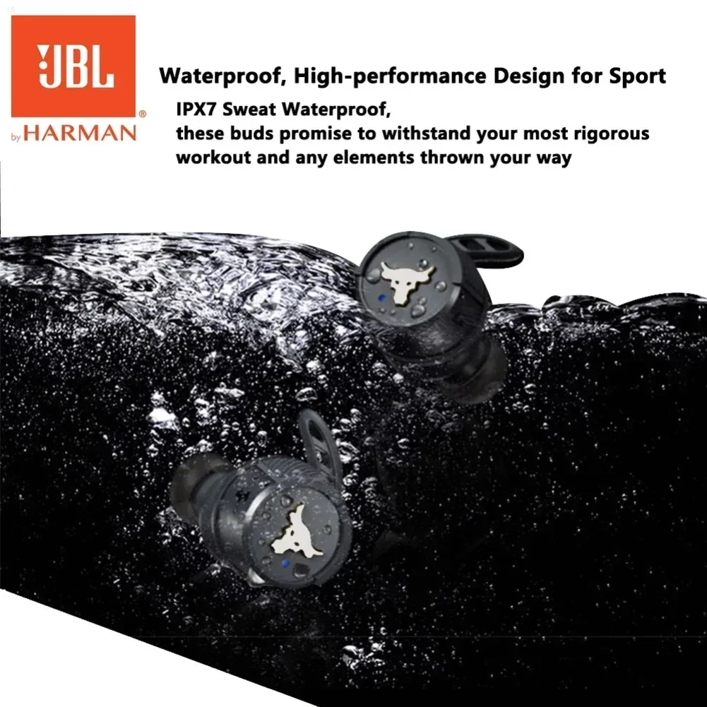 Original JBL Under Rock True Wireless Flash Earbuds Headphones Waterproof IPX7 Sport Bluetooth Headset With Mic