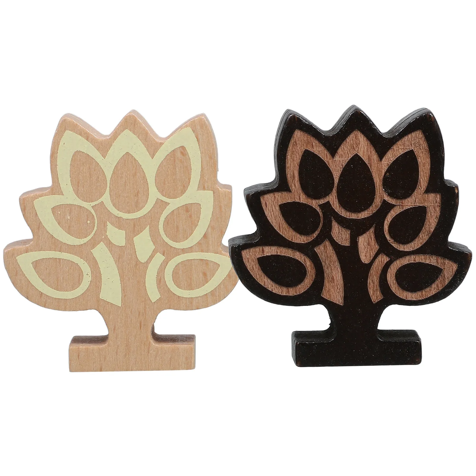 2Pcs Minimalist Wooden Message Clip Photo Holder Bookmark Stand for Table Place Cards Wedding Buffet Desktop Memo Note Rustic