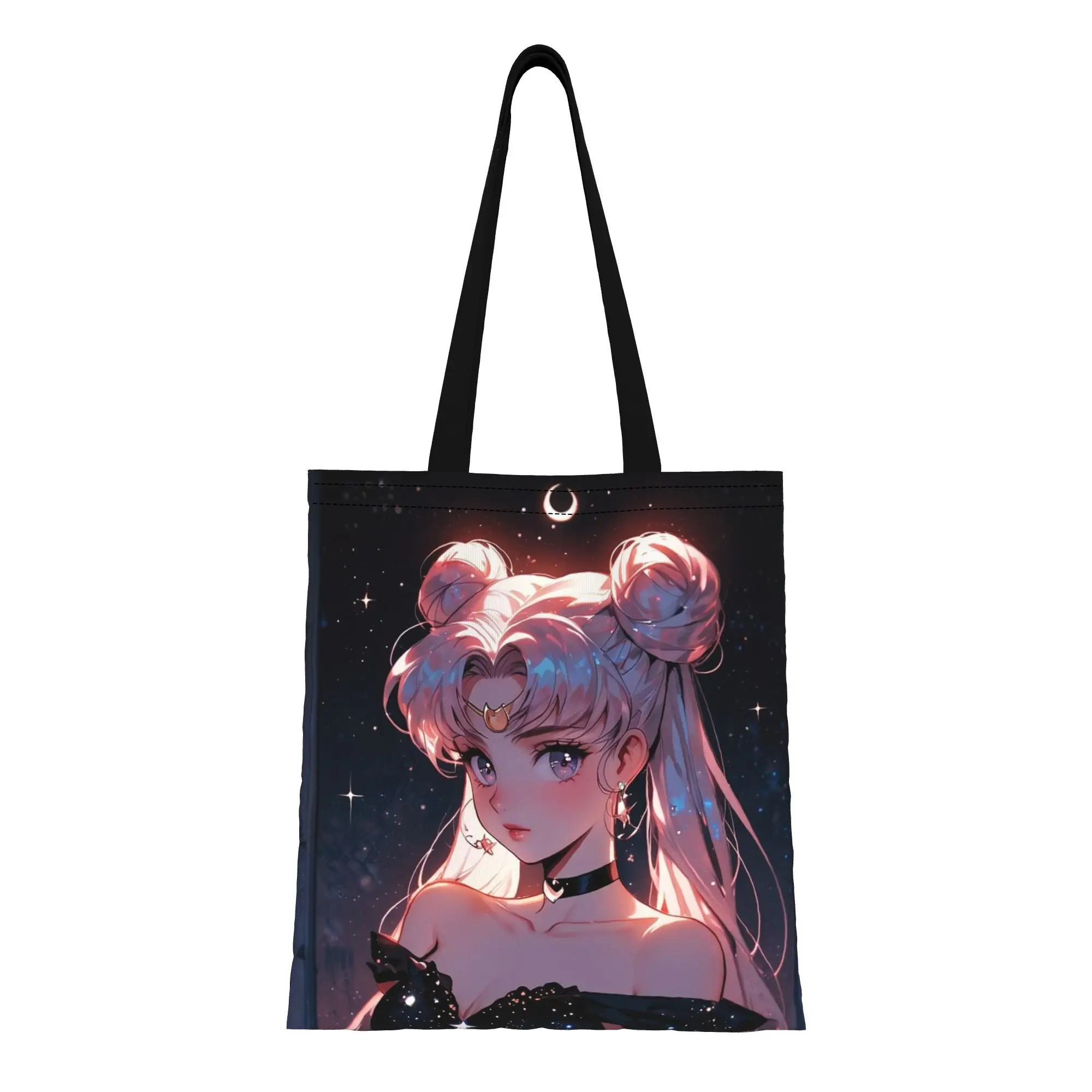 

Back to school season Lunar Hero (5) Sailor Moon Canvas Tote Bag Perfect for Travel Women's Top-Handle Bags