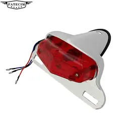 Luz trasera LED estilo Lucas para motocicleta, luz clásica Vintage para Triumph, Cafe Racer británico