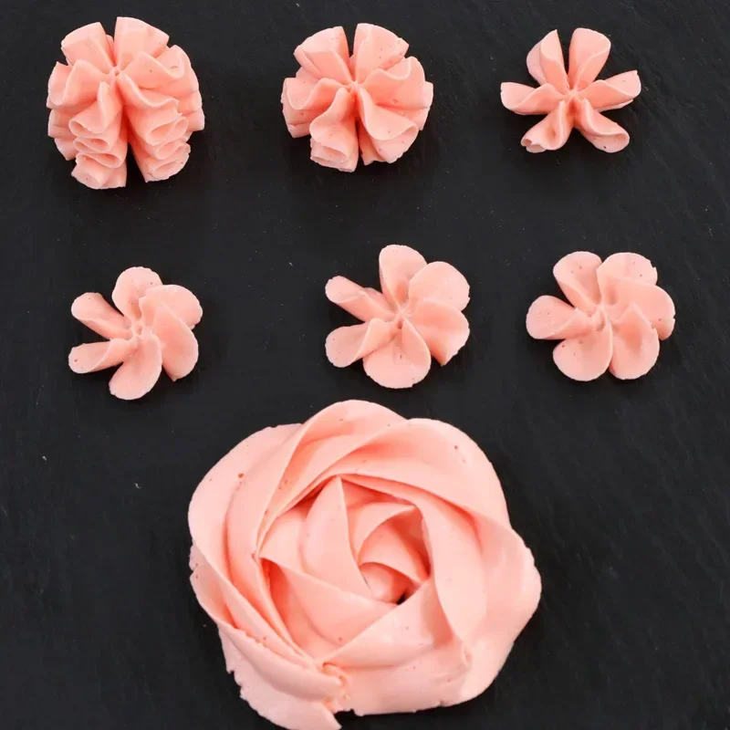 #2D Rose Flower Cream Piping Nozzles Large Size Stainless Steel Cupcake Nozzles Baking Decoration Pastry Tools