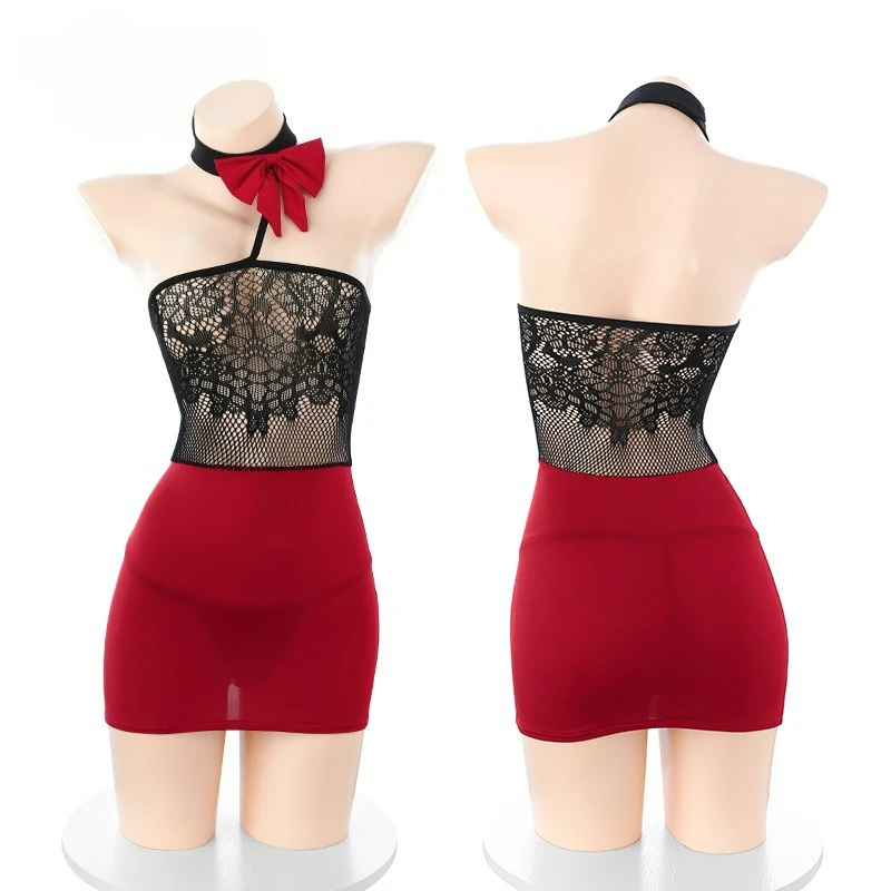 

Sexy Perspective Dress Cosplay Costume Secretary Uniform Temptation Passionate Desire Sexy Lingerie Hollow Out Porno Underwear