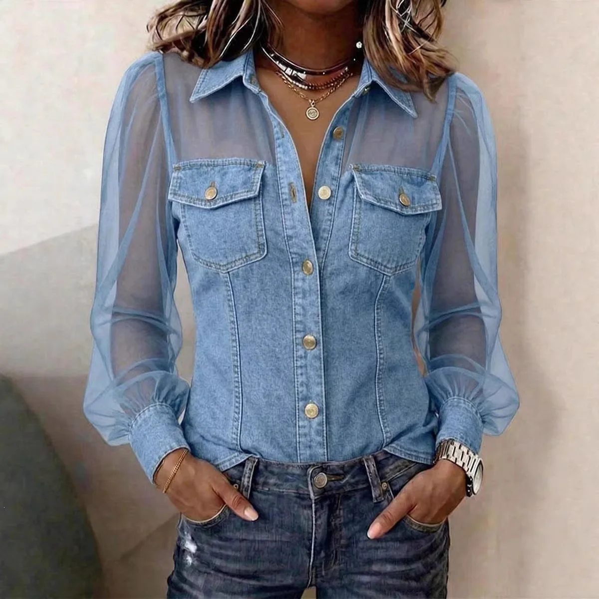 Thumbnail 3 - #23 Cheapest Denim Button Shirts Deals You Can Get