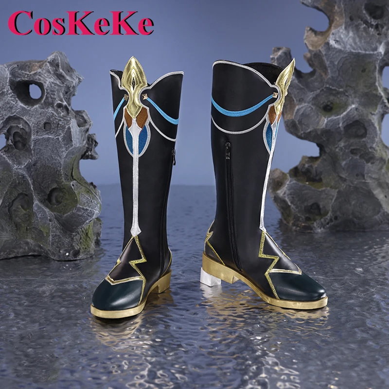 Coskeke Dan heng รองเท้าคอสเพลย์เกม honkai: STAR Rail Universal Fashion high BOOTS สไตล์ฮาโลวีนเล่นตามบทบาทขนาด37-43