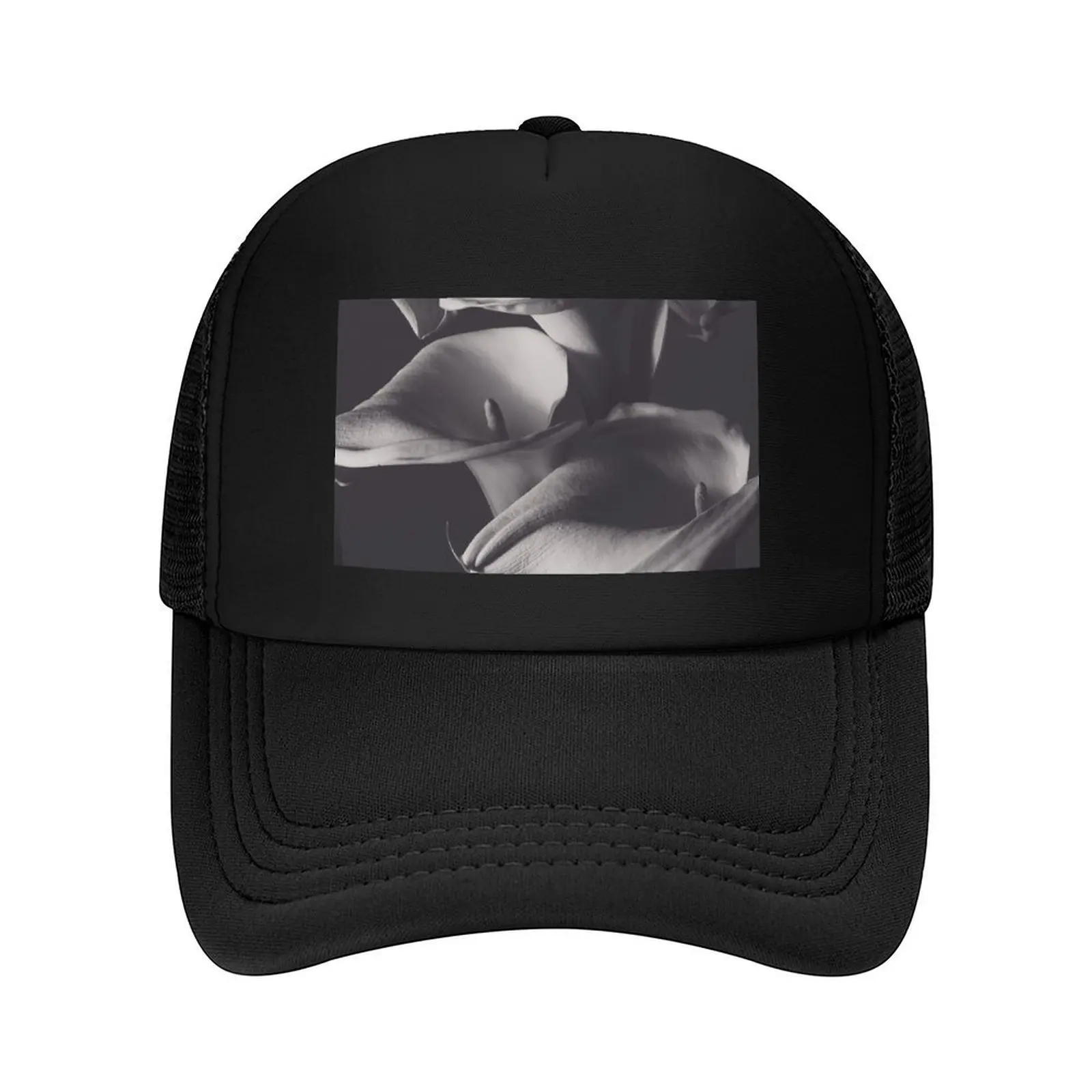 

Calle lilies, photo, fine art, three flowers photography, still life, nature lover, Robert Mapplethorpe style Baseball Cap