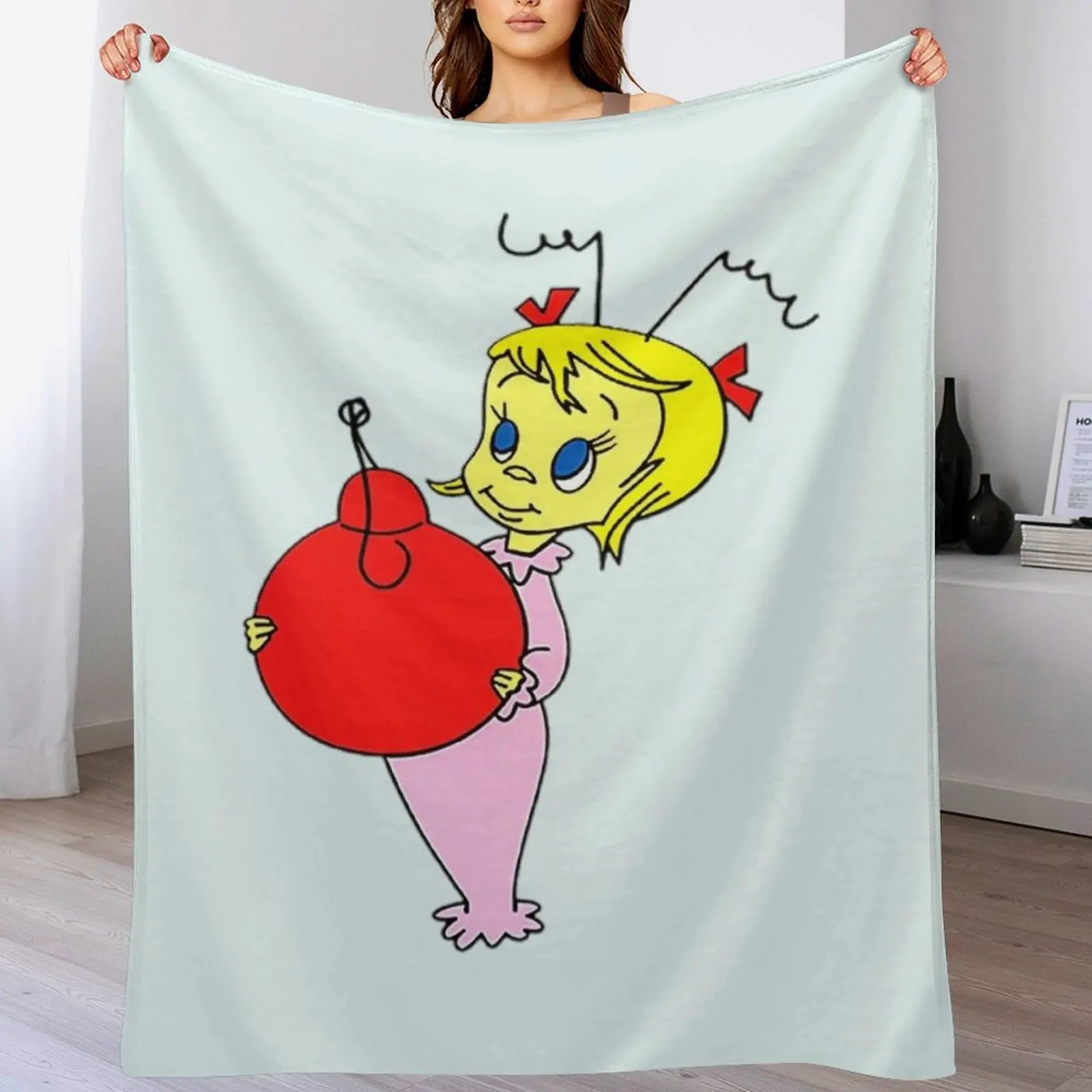 

Cindy Lou Who Throw Blanket Warm Napping Blanket for Office Couch Bed