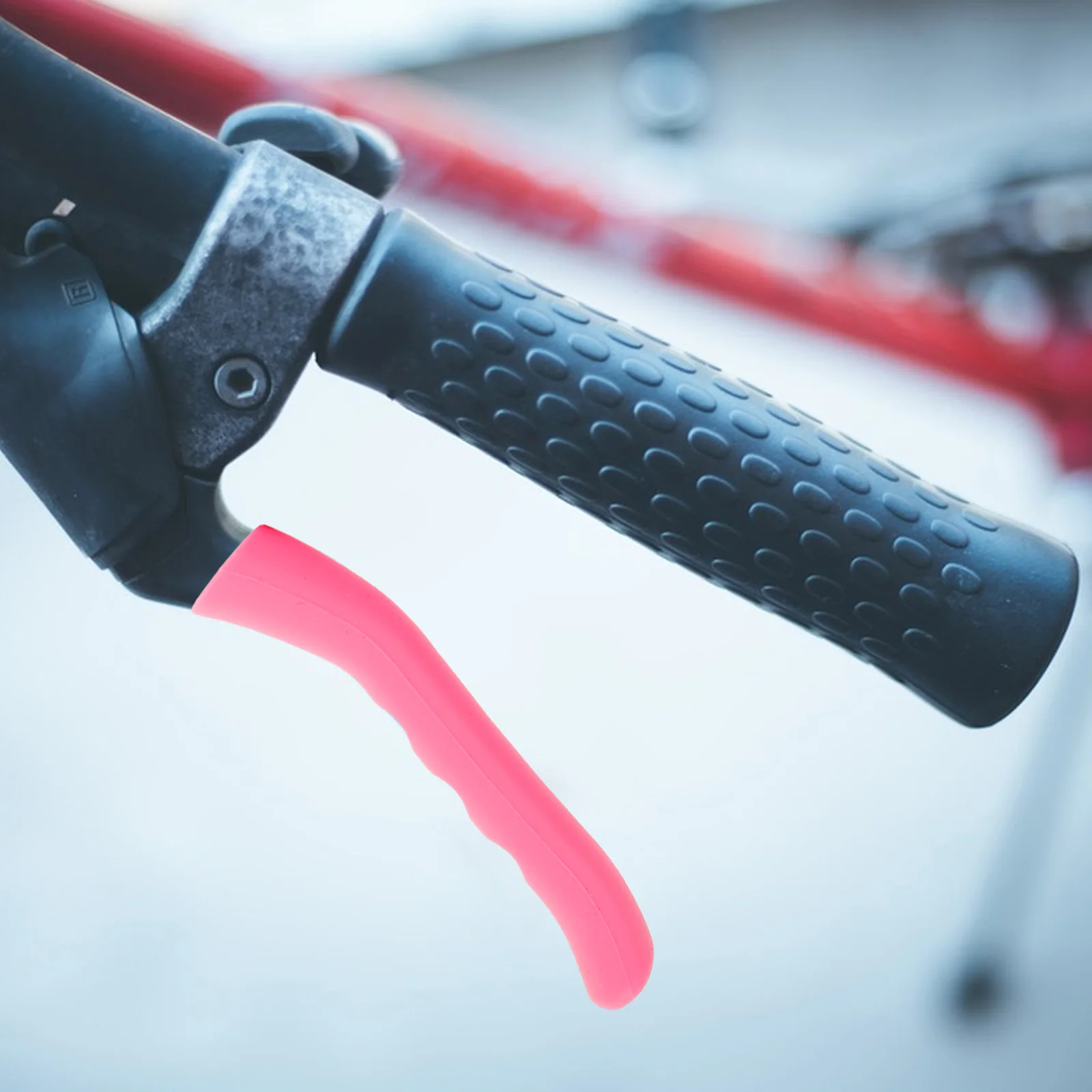 

Silicone Bike Brake Grip Covers Pink Anti Slip Foldable Handlebar Grips for Mountain Road Bike Supplies Protectors