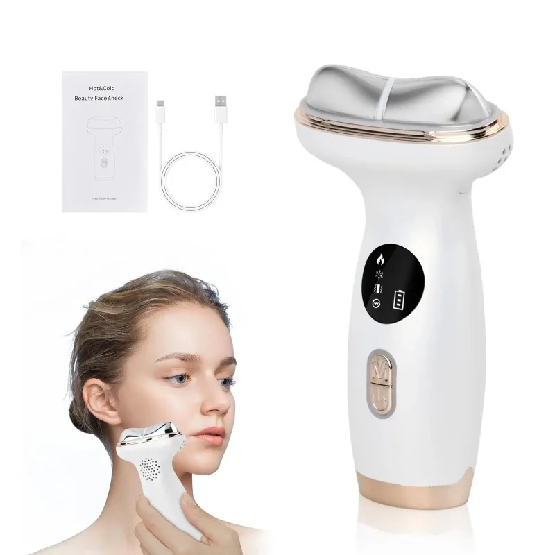 

New Design Electric Face and Neck Lift Massager Heating Ice Face and Neck Beauty Instrument