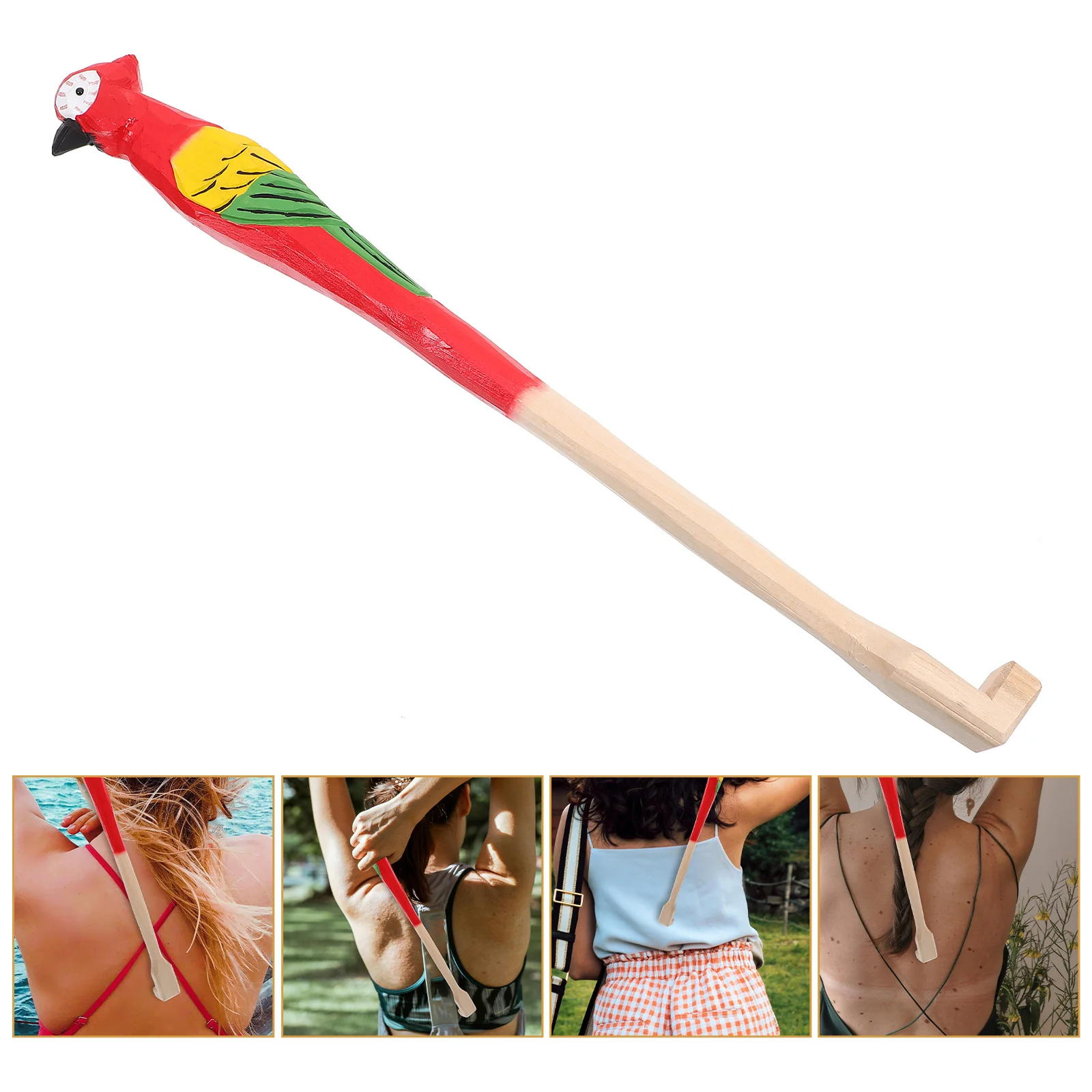 

Long Handle Back Scratcher Wood Manual Body Scratching Tool for Instant Itch Relief Compact Design for Home and Travel