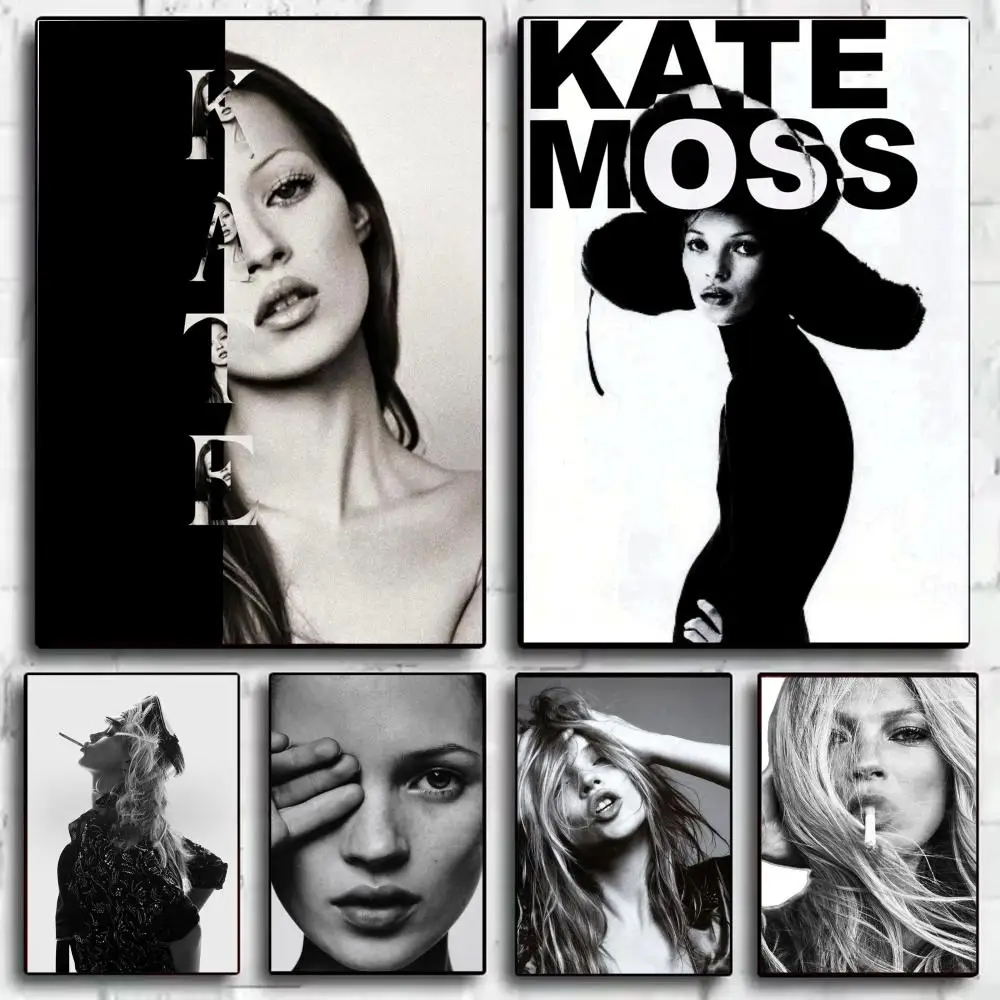 Super Model K-Kate Moss Poster Modern Aesthetic Wall Art Poster Minimalist Room Decoration Items