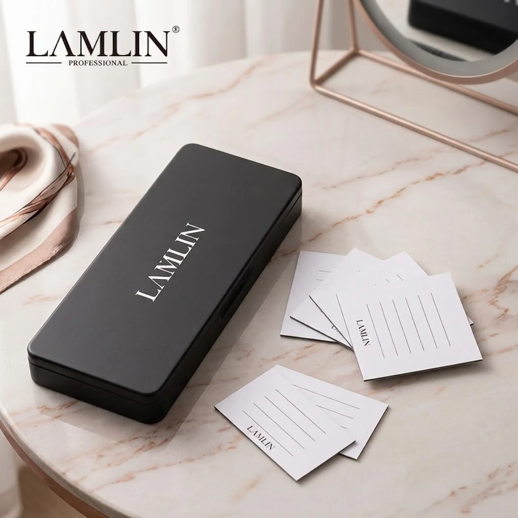 Portable Magnetic Eyelash Storage Box, Lash Extension Organizer Case with 6 Magnetic Tiles, Professional Lash Palette Tray
